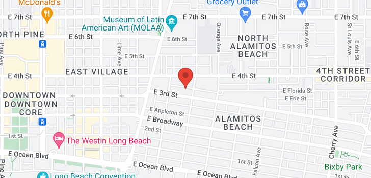 map of 1057 E 3rd Long Beach, CA 90802